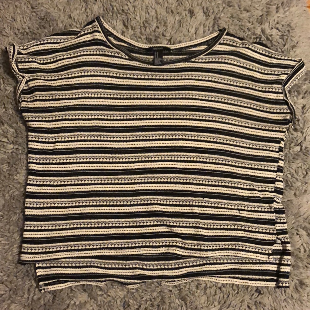 Striped knit t shirt